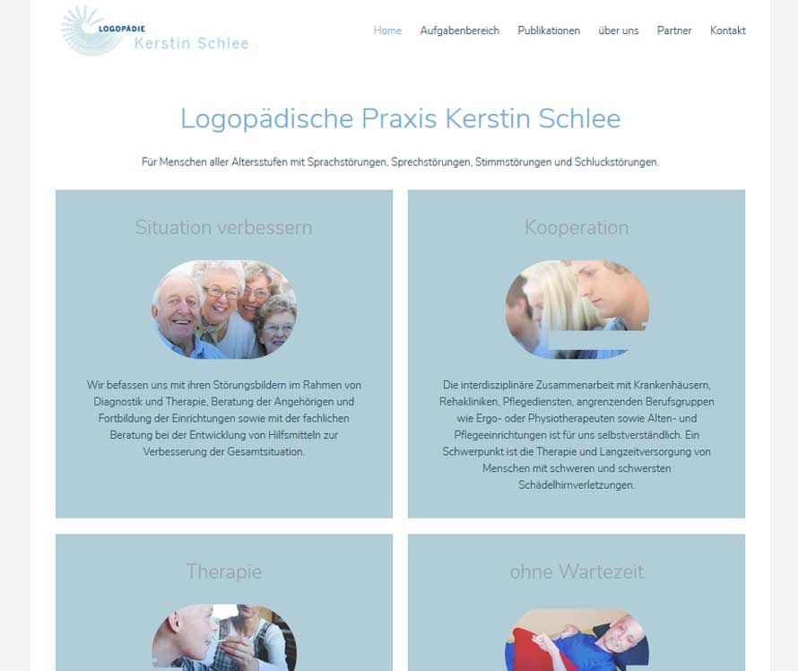 Wordpress Webdesign Referenz: Homepage für Logopädische Praxis Neustadt