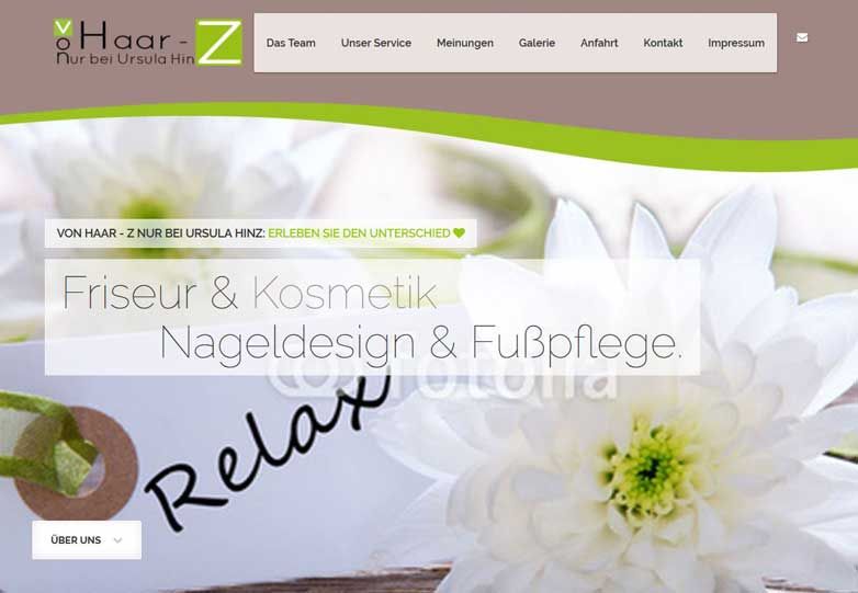 Webdesign Referenz: Onepage Homepage für Frisör in Eutin