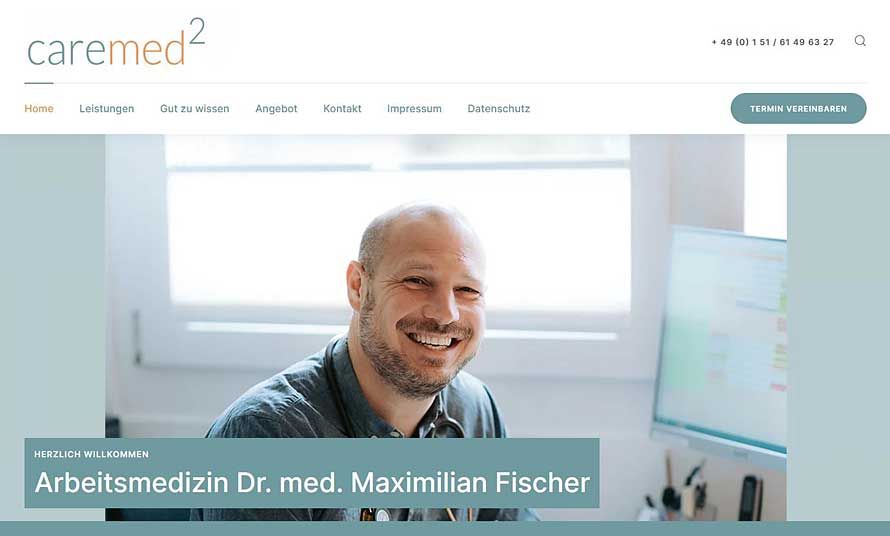 Wordpress Webdesign Referenz: Homepage für Arbeitsmedizin Dr. med. Maximilian Fischer Frankfurt