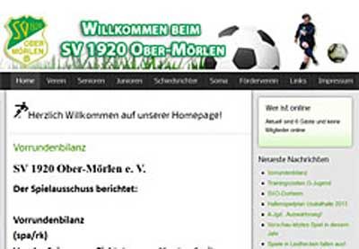 Joomla Webdesign Referenz: Homepage Migration für Sportverein in Ober-Mörlen