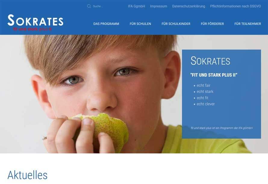 Wordpress Webdesign Referenz: Homepages für IFA GgmbH (Sokrates)