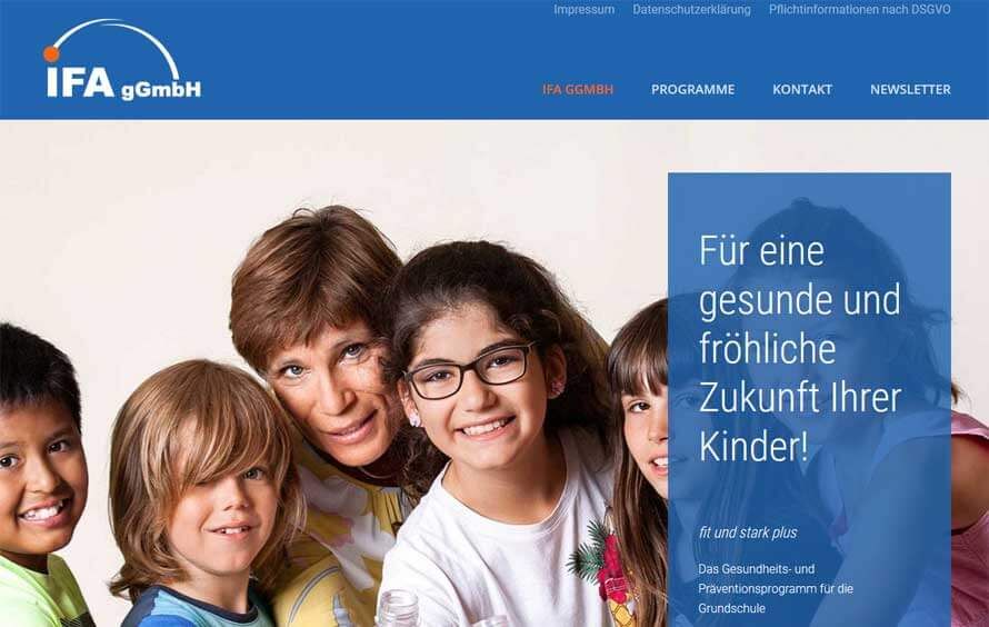 Wordpress Webdesign Referenz: Homepages für IFA GgmbH