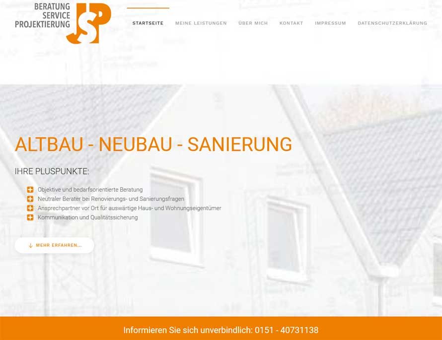 Wordpress Webdesign Referenz: Homepages für Beratungsfirma