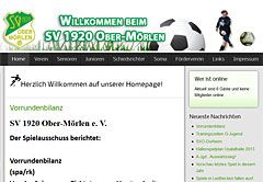 Screenshot Webdesign-Referenz Joomla Migration für SV Obermörlen