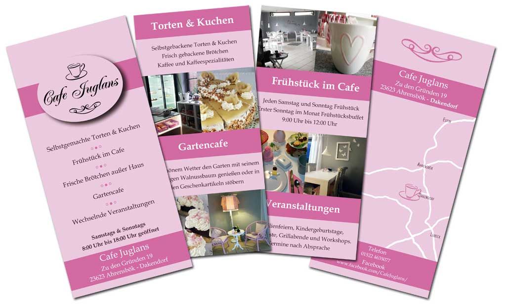 Printdesign Referenz: Flyer für Cafe in Ahrensbök