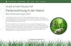 Screenshot OnePage Webdesign, Flyer und Visitenkarten für Ferienwohnungen