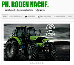 Website von Roden Landtechnik, Lensahn